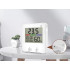 Iekštelpu meteoroloģiskā stacija ar termometru, higrometru, pulksteni un LCD displeju, 9cm x 9cm x 2,5cm