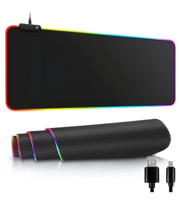 RGB spēļu peles paliktnis ar apgaismojumu un USB, XL, 80x30 cm