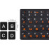 Uzlīmes tastatūrai ar QWERTY un kirilicas rakstzīmēm, 11 × 13 mm