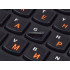 Uzlīmes tastatūrai ar QWERTY un kirilicas rakstzīmēm, 11 × 13 mm