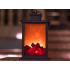 Dekoratīva LED laterna ar kustīgas liesmas efektu, darbojas ar baterijām, 22cm x 14cm x 14cm