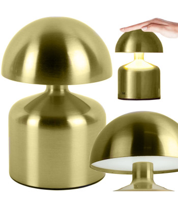 Bezvadu LED naktslampa ar skārienvadību, sēnes formas, 3 gaismas režīmi