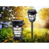 Saules kempinga lampa — dārza laterna ar LED, USB uzlādi un kustības un krēslas sensoru
