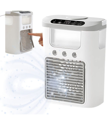 Galda ventilators ar gaisa mitrinātāju, USB, RGB LED, 3 ātrumi