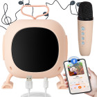 Bluetooth karaoke skaļrunis ar mikrofonu, LED gaismas efektiem un RGB mūziku