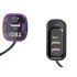 Automašīnas Bluetooth FM raidītājs un ātrās uzlādes adapteris ar 5 USB pieslēgvietām, LCD displeju, 12–24 V