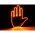 LED žestu signālierīce automašīnas aizmugurējam stiklam ar pulti, 14,5cm x 11,5cm