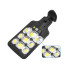 Āra saules COB LED ielu lampa ar kustības un krēslas sensoru un tālvadības pulti, HS-8037-B, 22,5cm x 9,5cm