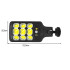 Āra saules COB LED ielu lampa ar kustības un krēslas sensoru un tālvadības pulti, HS-8037-B, 22,5cm x 9,5cm