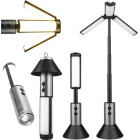 Teleskopiska LED kempinga lampa un lukturis ar tālummaiņu, 25–52 cm
