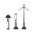 Teleskopiska LED kempinga lampa un lukturis ar tālummaiņu, 25–52 cm