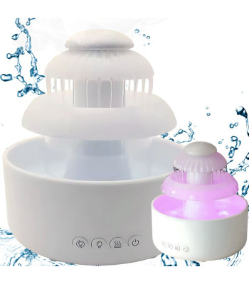 Gaisa mitrinātājs un difuzors ar LED lampu, aromterapiju un strūklakas efektu, bezvadu, 20cm x 18cm