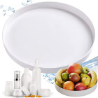 Rotējošs organizators-paplāte virtuvei un vannasistabai, balts, 25cm