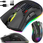 Bezvadu spēļu pele ar optisko sensoru un RGB apgaismojumu, 2,4 GHz