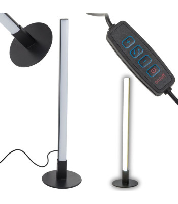 Mūsdienīga dekoratīva LED stāvlampa un galda lampa, melna, 40 cm