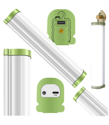 Darbnīcas LED lampa ar magnētu un āķi, akumulatoru un USB-C uzlādi