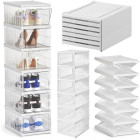 Apavu plaukts-organizators, balts, saliekams, 5 līmeņi, 105 × 35 × 26 cm