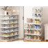 Apavu plaukts-organizators, balts, saliekams, 5 līmeņi, 105 × 35 × 26 cm