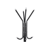 Grīdas drēbju pakaramais ar 12 āķiem, melns, 174 cm, 41 cm