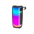 Pārnēsājams Bluetooth boombox skaļrunis ar RGB apgaismojumu, FM radio, USB un AUX, 18cm x 8,5cm x 8,5cm