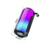 Pārnēsājams Bluetooth boombox skaļrunis ar RGB apgaismojumu, FM radio, USB un AUX, 18cm x 8,5cm x 8,5cm