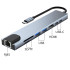 USB-C centrmezgls ar HDMI, SD, TF un RJ45, Thunderbolt 3, 8-in-1