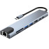 USB-C centrmezgls ar HDMI, SD, TF un RJ45, Thunderbolt 3, 8-in-1