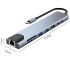 USB-C centrmezgls ar HDMI, SD, TF un RJ45, Thunderbolt 3, 8-in-1