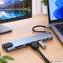 USB-C centrmezgls ar HDMI, SD, TF un RJ45, Thunderbolt 3, 8-in-1