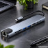 USB-C centrmezgls ar HDMI, SD, TF un RJ45, Thunderbolt 3, 8-in-1
