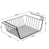 Plauktam piekarināms metāla grozs-organizators, melns, 31,5 × 24,5 × 14 cm