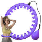 Masāžas hula stīpa ar atsvaru, regulējama, vingrošanai, 45cm