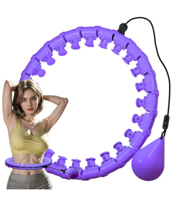 Masāžas hula stīpa ar atsvaru, regulējama, vingrošanai, 45cm