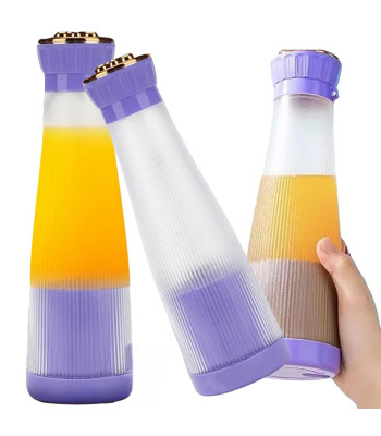 Pārnēsājamais USB blenderis smūtijiem un kokteiļiem, violets, 400 ml