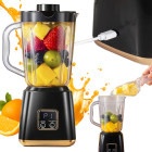 Pārnēsājams bezvadu USB blenderis smūtijiem un kokteiļiem, melns, 600 ml, 23 cm, HP-158