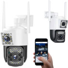Āra Wi-Fi novērošanas kamera ar diviem 6 MP objektīviem, grozāma, IP66