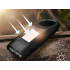 Dinamo un saules enerģijas LED lukturis ar rokas kloķi un klipsi, 3 LED, 12,5 × 2,5 × 4,5 cm