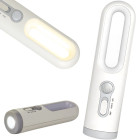 LED naktslampiņa ar kustības sensoru un lukturīša funkciju, uzlādējama ar USB, 17 cm x 4,5 cm