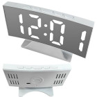 Digitālais LED pulkstenis ar modinātāju, termometru un spoguļa displeju, 14,5cm x 9cm x 1,5cm