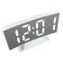 Digitālais LED pulkstenis ar modinātāju, termometru un spoguļa displeju, 14,5cm x 9cm x 1,5cm