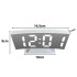 Digitālais LED pulkstenis ar modinātāju, termometru un spoguļa displeju, 14,5cm x 9cm x 1,5cm