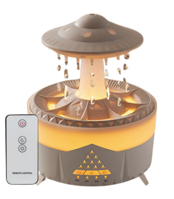 Gaisa mitrinātājs, aromāta difuzors un UFO formas LED lampa ar tālvadības pulti, 14cm x 17cm