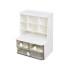 Galda organizators kosmētikai un kancelejas piederumiem ar atvilktnēm, balts, 30 × 22,5 × 17 cm