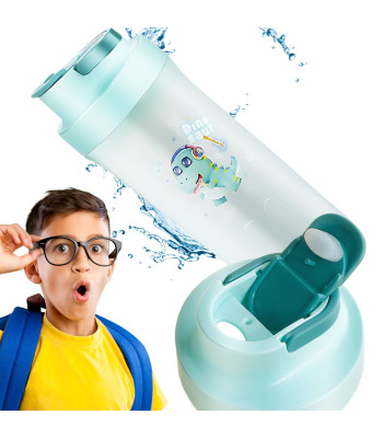 Bērnu ūdens pudele skolai un bērnudārzam, zaļa, 500ml
