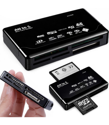 USB atmiņas karšu lasītājs CF, SD, microSD, xD, MS, MMC
