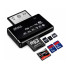 USB atmiņas karšu lasītājs CF, SD, microSD, xD, MS, MMC