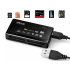 USB atmiņas karšu lasītājs CF, SD, microSD, xD, MS, MMC