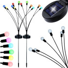 Saules dārza lampas ar RGB LED lodītēm, 2 gab., 70 cm