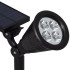 Saules dārza lampa ar krēslas sensoru, 3 režīmiem un 4 LED