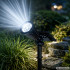 Saules dārza lampa ar krēslas sensoru, 3 režīmiem un 4 LED